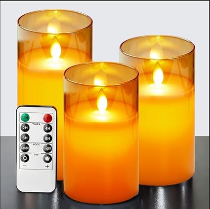 Set de velas LED LuxeLumen con mando a distancia
