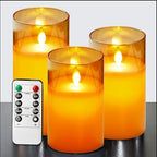 Set de velas LED LuxeLumen con mando a distancia