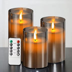 Set de velas LED LuxeLumen con mando a distancia