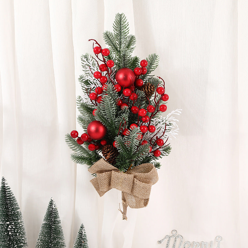 Set de decoración navideña de 3 piezas – Guirnalda, corona y colgante de pared