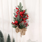 Set de decoración navideña de 3 piezas – Guirnalda, corona y colgante de pared