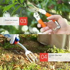 Set de herramientas de jardín con bolsa de transporte – 10 piezas para el cuidado del jardín