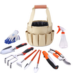 Set de herramientas de jardín con bolsa de transporte – 10 piezas para el cuidado del jardín