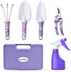 Set de herramientas de jardín coloridas de 10 piezas – Ergonómicas y multifuncionales