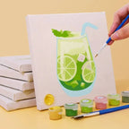 Set mini pintura por números – 6 diseños de cócteles para relajarte creando
