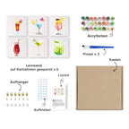 Set mini pintura por números – 6 diseños de cócteles para relajarte creando