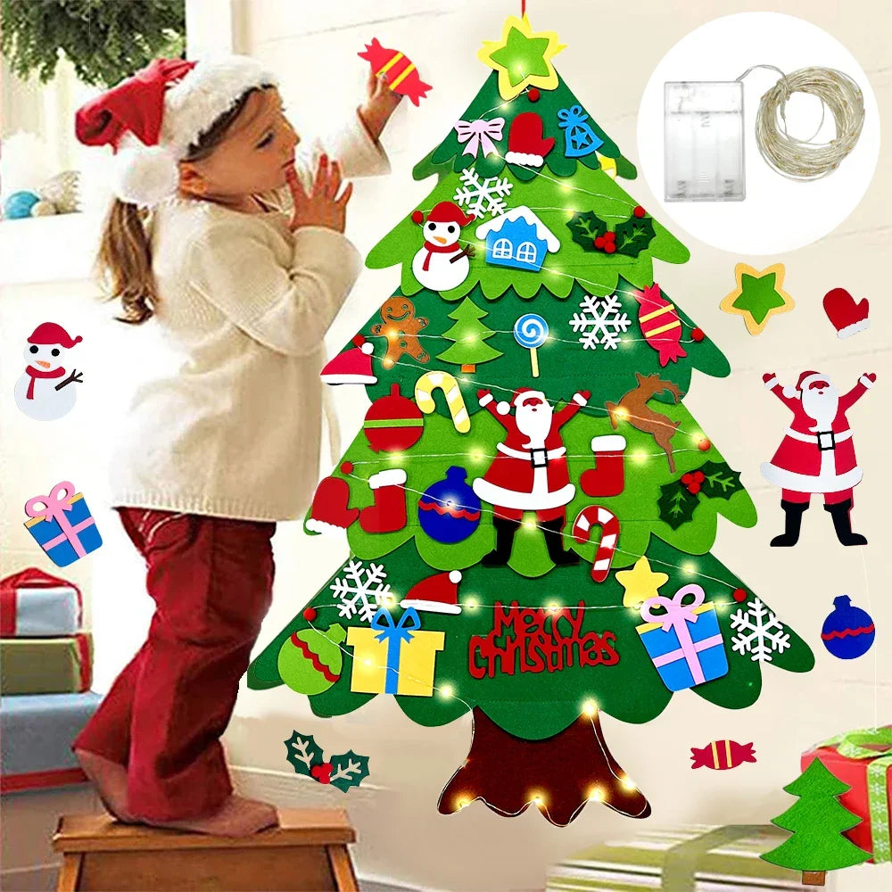 Set navideño DIY de fieltro para niños