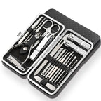 Set Profesional de Manicura y Pedicura LuxeTools de Acero Inoxidable – 19 Piezas