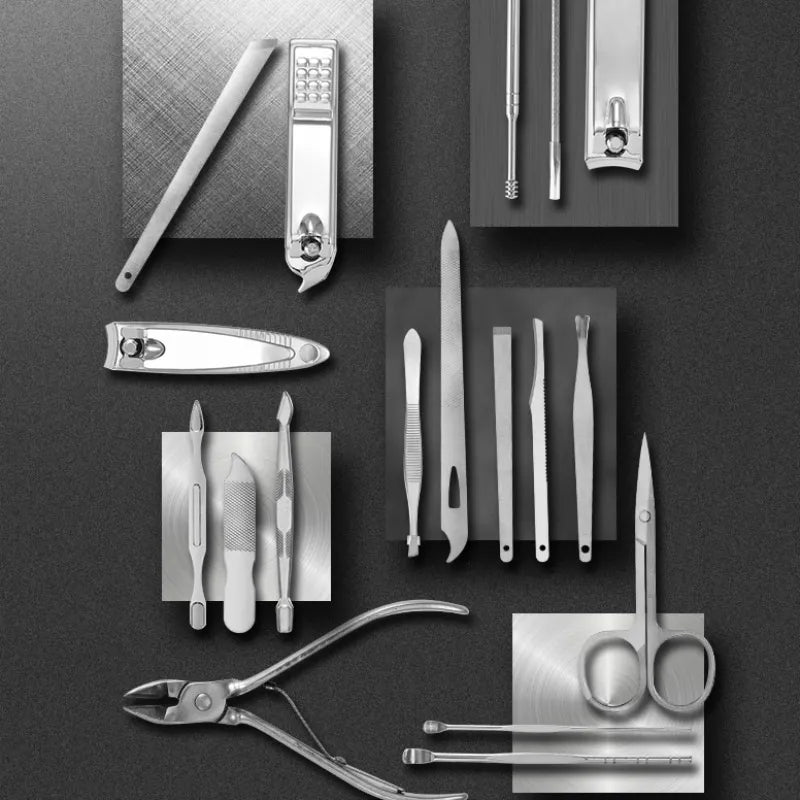 Set Profesional de Manicura y Pedicura LuxeTools de Acero Inoxidable – 19 Piezas