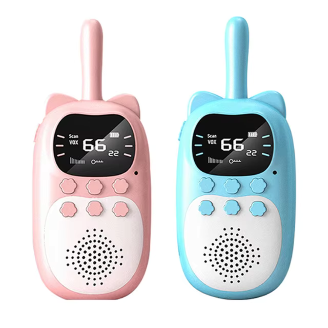 Set de walkie talkies recargables para niños con alcance de 3 km