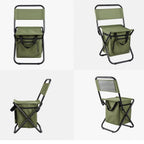 Silla plegable con nevera integrada para aventuras al aire libre