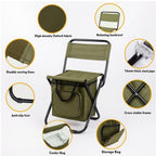 Silla plegable con nevera integrada para aventuras al aire libre