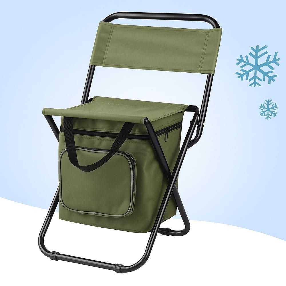 Silla plegable con respaldo y nevera integrada