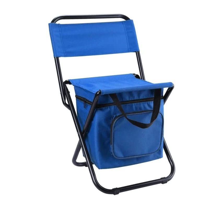 Silla plegable con respaldo y nevera integrada