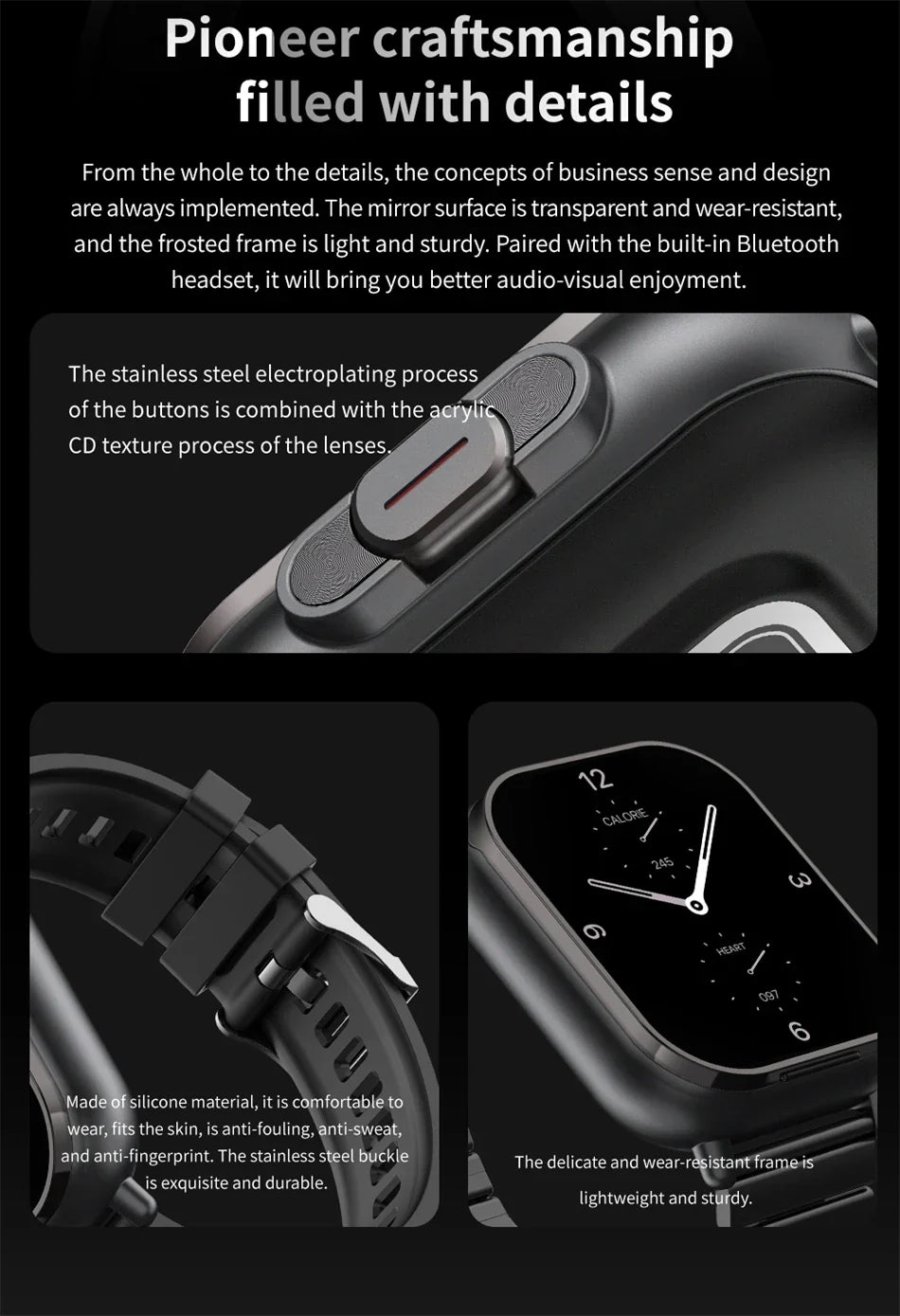 Smartwatch 2 en 1 con auriculares inalámbricos integrados