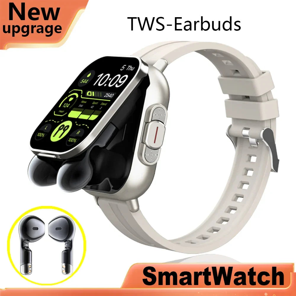 Smartwatch 2 en 1 con auriculares inalámbricos integrados