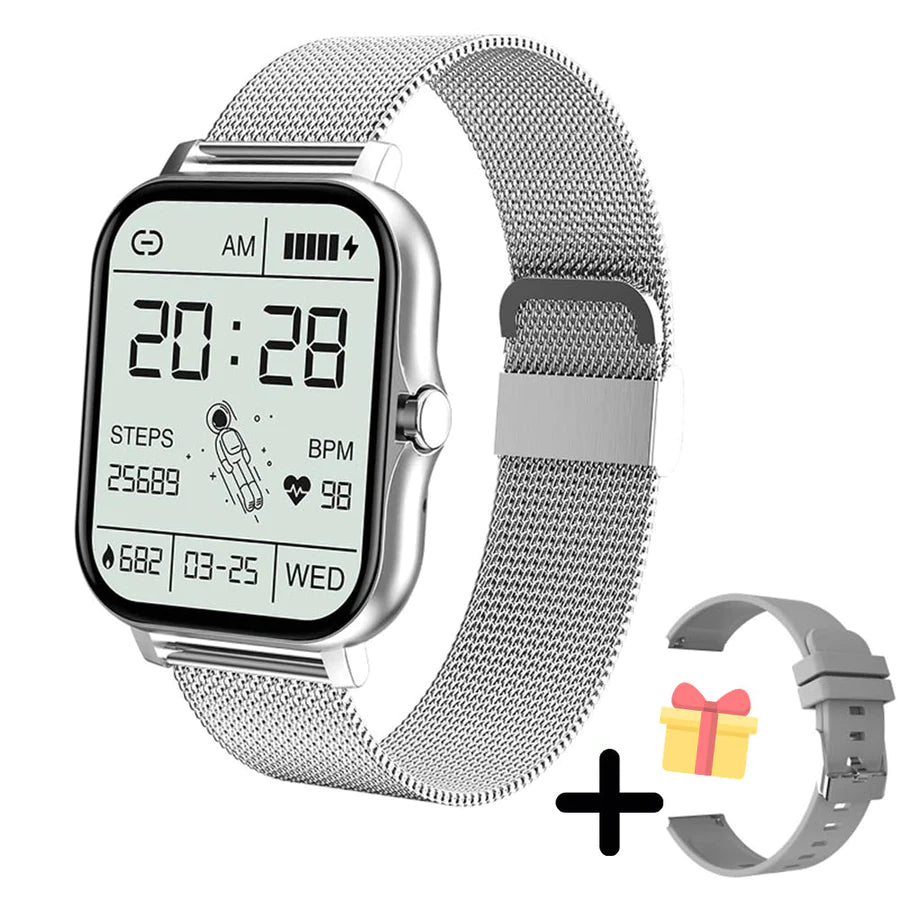 Smartwatch digital multifunción dorado