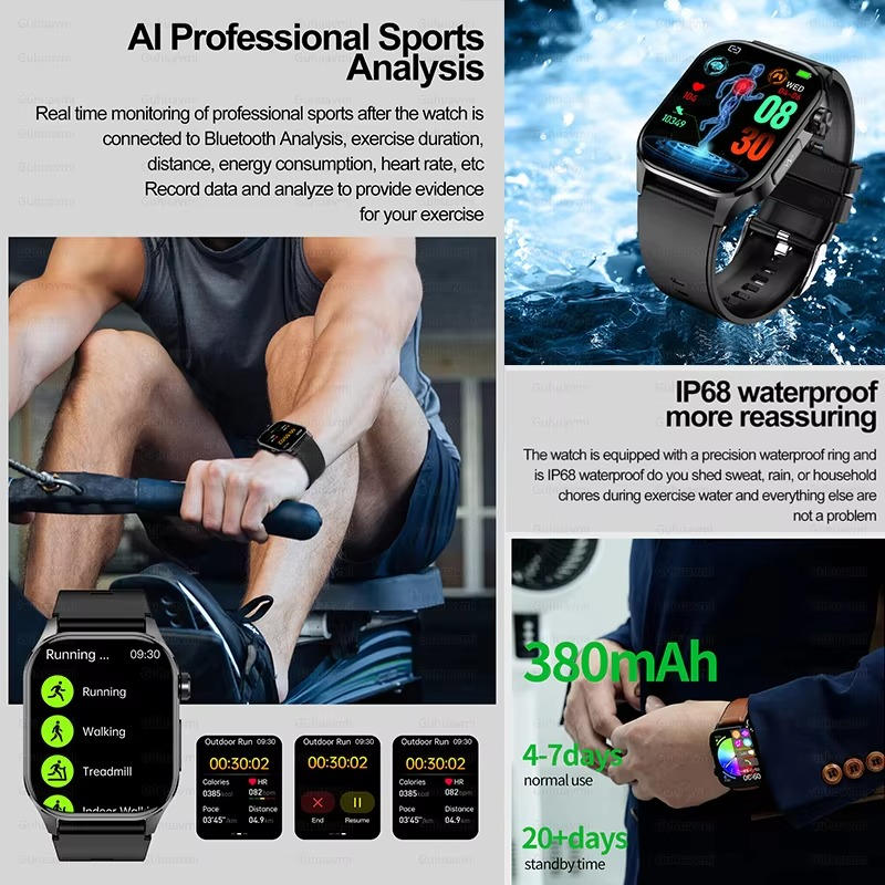 Smartwatch para mayores con control de tensión arterial y gestión de salud