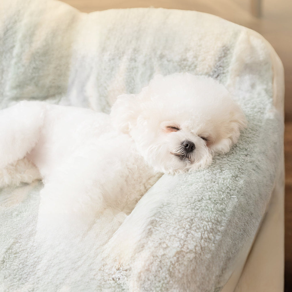 Sofá cama ortopédico de felpa para perros