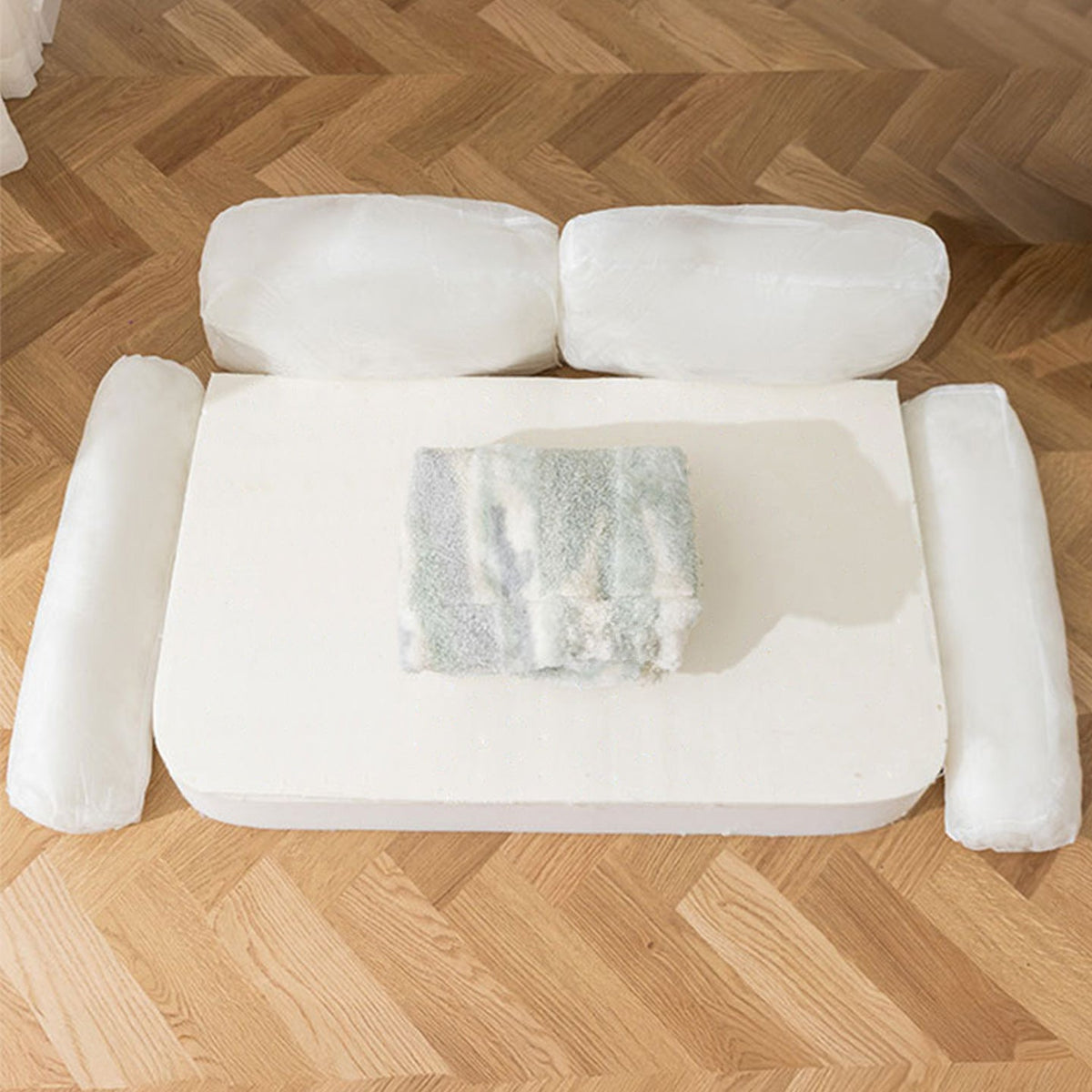 Sofá cama ortopédico de felpa para perros