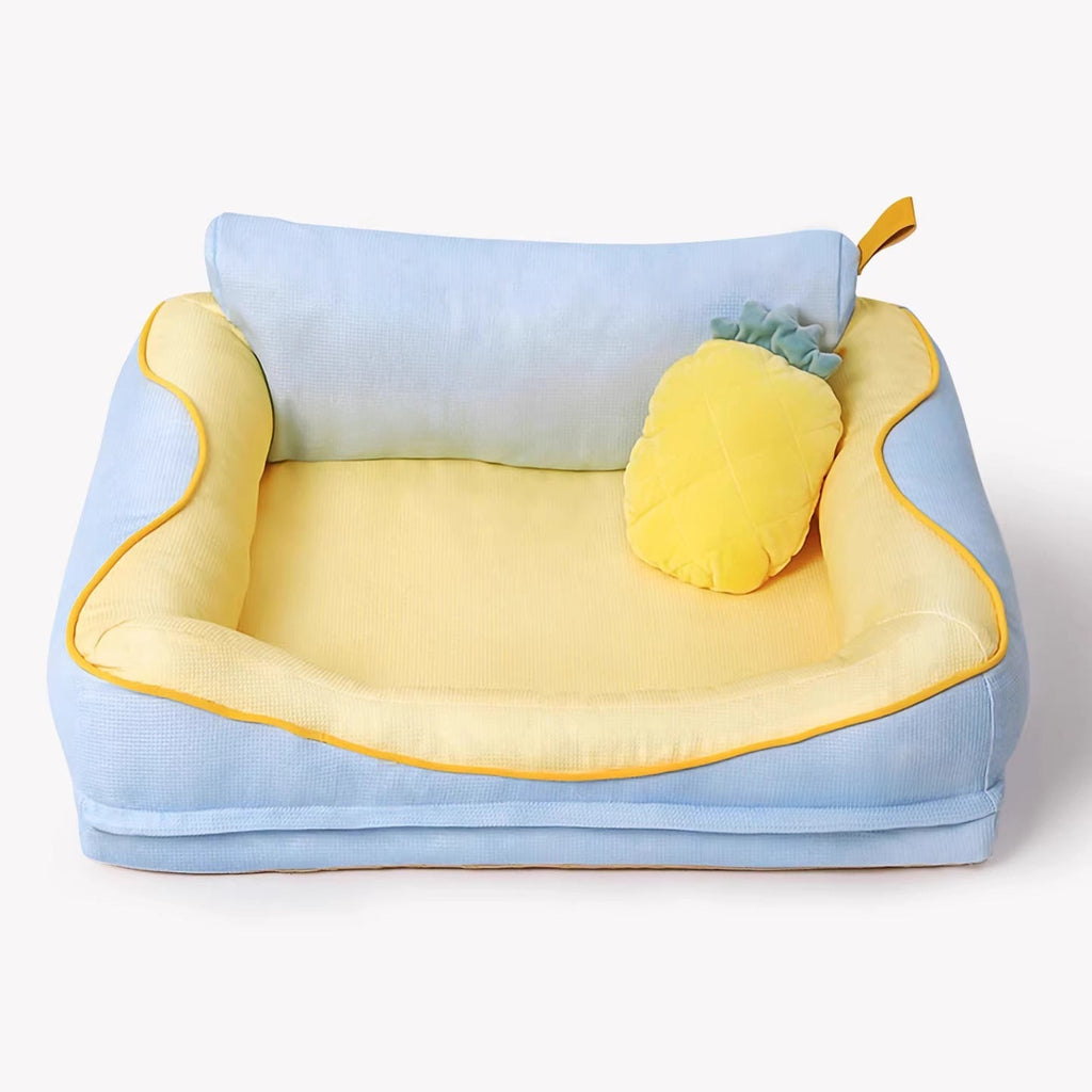 Sofá cama para perros con bordes elevados