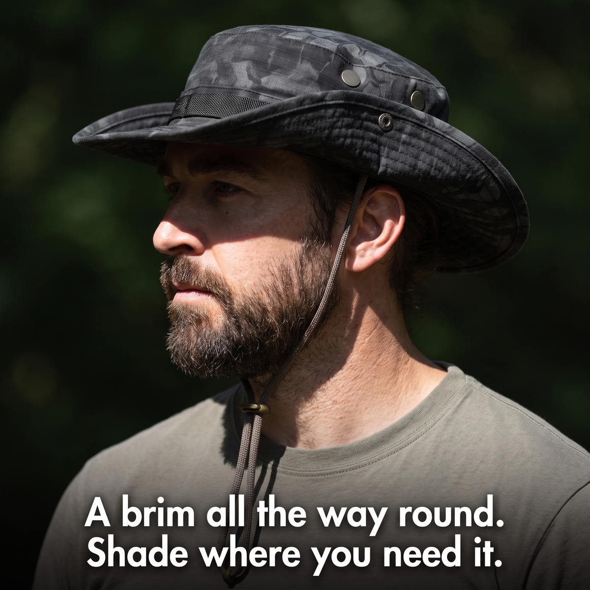 Sombrero Boonie para Hombre - Sombrero de Sol de Ala Ancha Plegable - Sombrero de Pesca