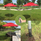 Soporte de anclaje en espiral ajustable para sombrilla