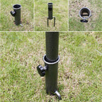 Soporte de anclaje en espiral ajustable para sombrilla