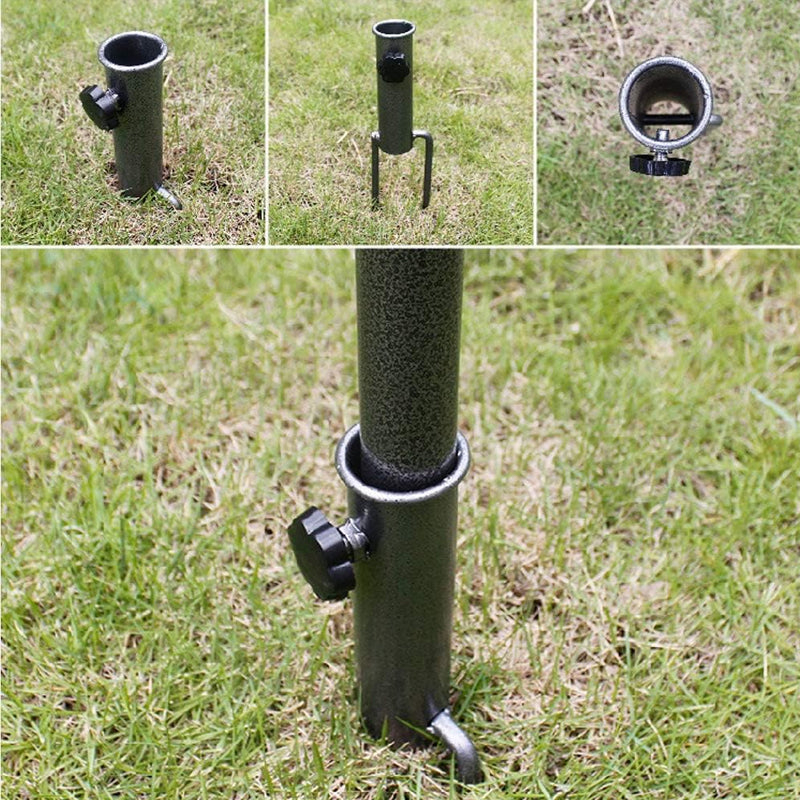 Soporte de anclaje en espiral ajustable para sombrilla