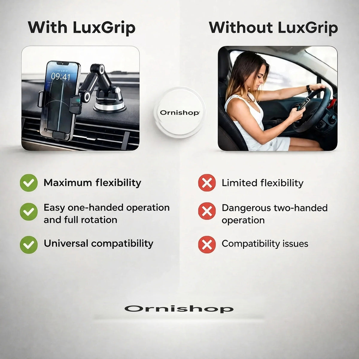 Soporte de coche para móvil | LuxGrip