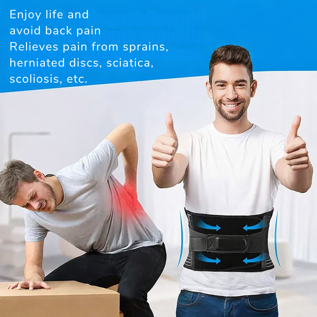 Soporte lumbar | Cinturón de sujeción | Estabilización 360° | OrthoFlexa