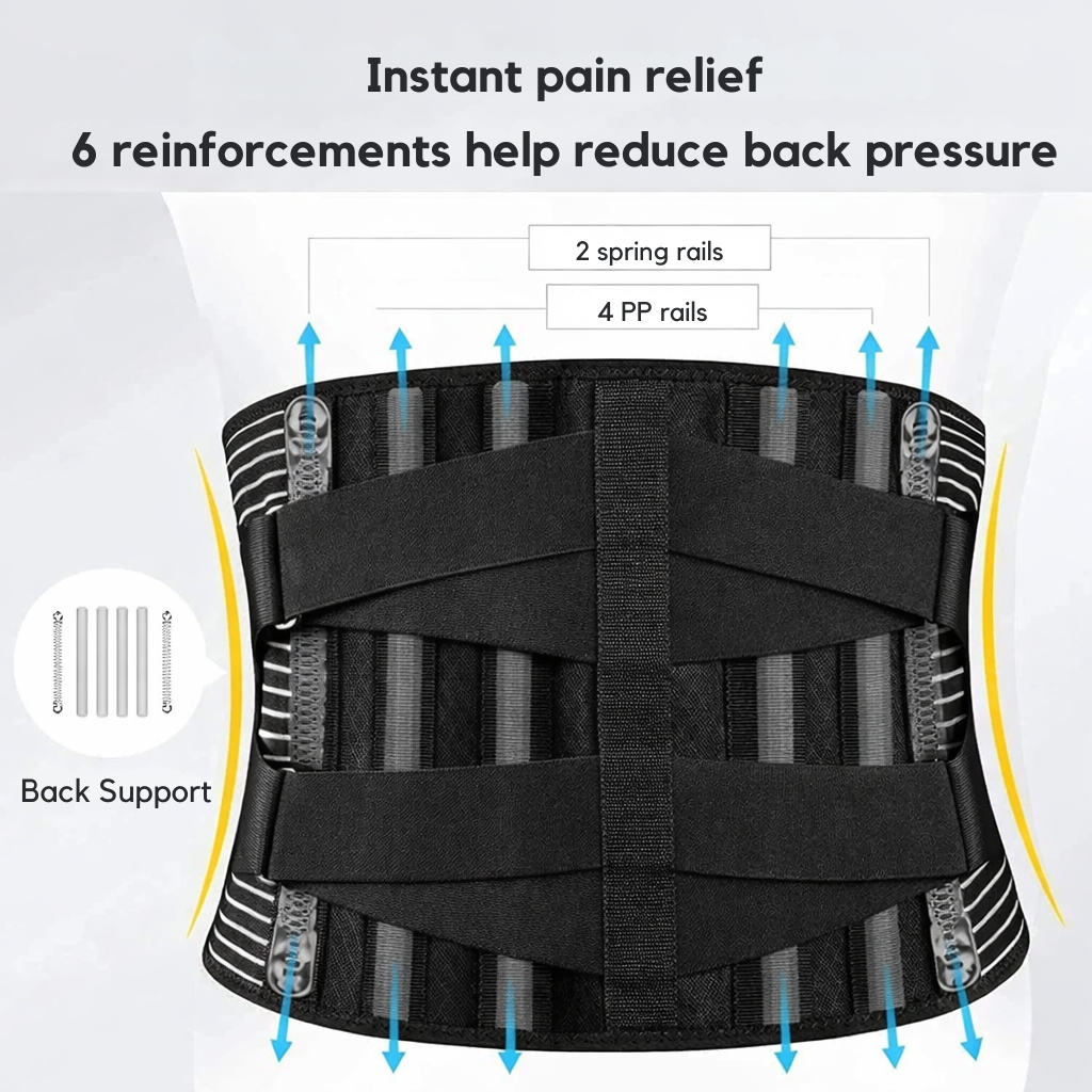 Soporte lumbar | Cinturón de sujeción | Estabilización 360° | OrthoFlexa