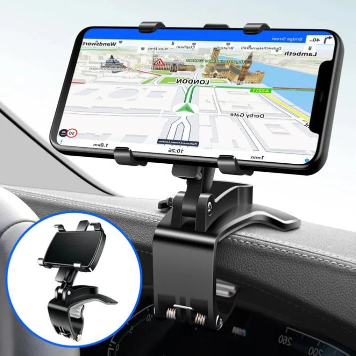 Soporte de móvil para coche para salpicadero y rejilla de ventilación, soporte giratorio 360° universal antideslizante