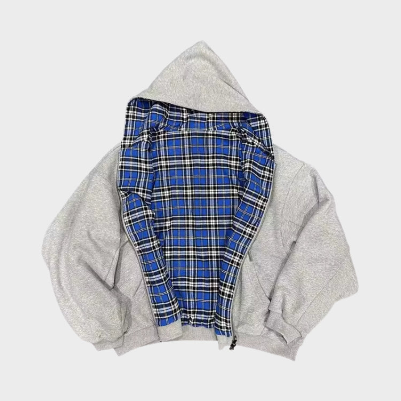 Sudadera con capucha oversize reversible