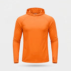 Sudadera con capucha UPF 50+ para hombre – Top UV ligero de secado rápido para senderismo y pesca con presillas para pul