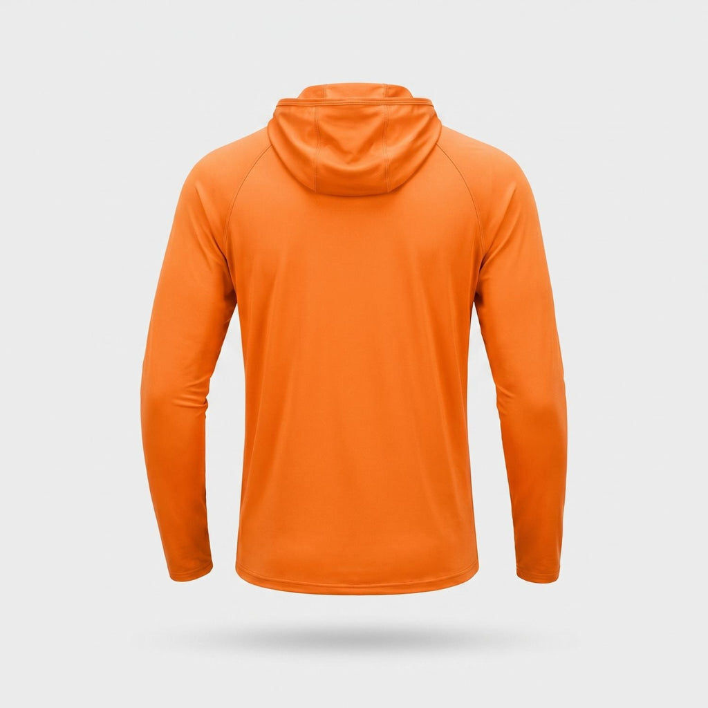 Sudadera con capucha UPF 50+ para hombre – Top UV ligero de secado rápido para senderismo y pesca con presillas para pul