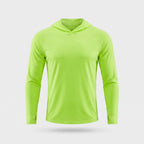 Sudadera con capucha UPF 50+ para hombre – Top UV ligero de secado rápido para senderismo y pesca con presillas para pul