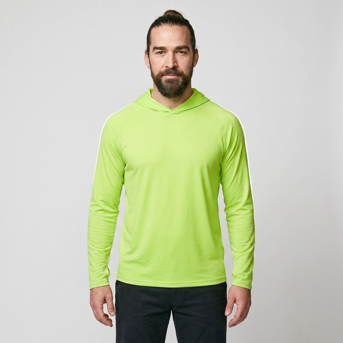 Sudadera con capucha UPF 50+ para hombre – Top UV ligero de secado rápido para senderismo y pesca con presillas para pul
