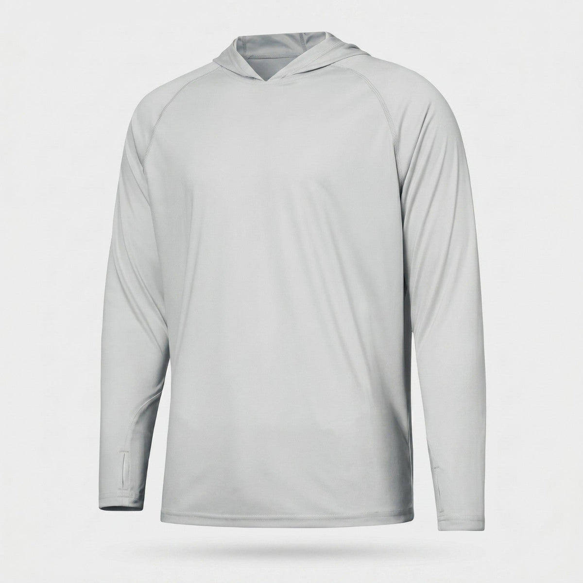 Sudadera con capucha UPF 50+ para hombre – Top UV ligero de secado rápido para senderismo y pesca con presillas para pul
