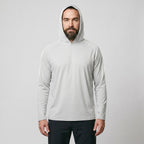Sudadera con capucha UPF 50+ para hombre – Top UV ligero de secado rápido para senderismo y pesca con presillas para pul