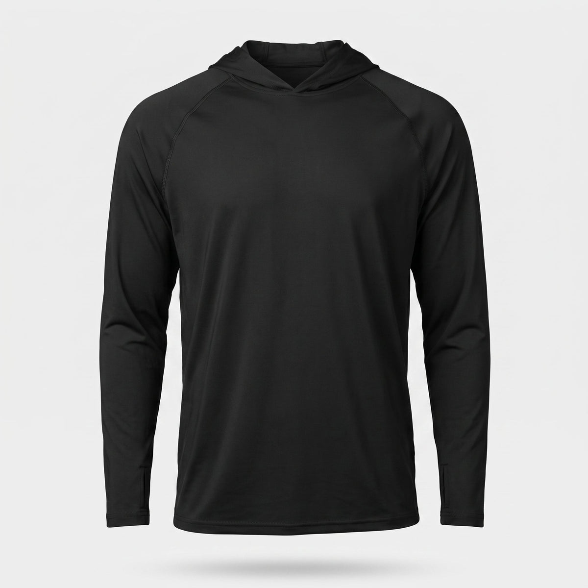 Sudadera con capucha UPF 50+ para hombre – Top UV ligero de secado rápido para senderismo y pesca con presillas para pul