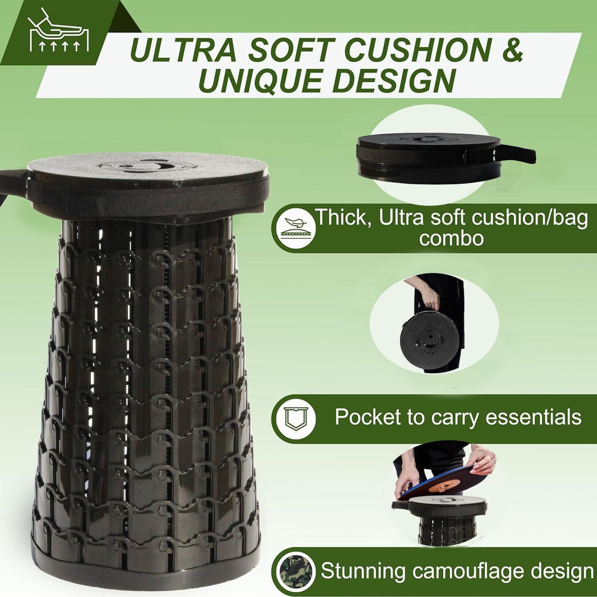 Taburete plegable con cojín – SitMax