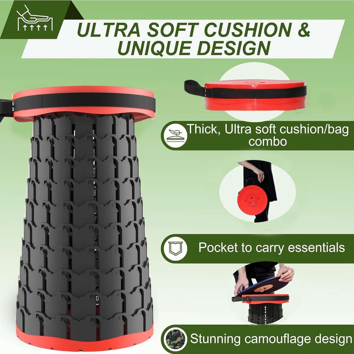 Taburete plegable con cojín – SitMax