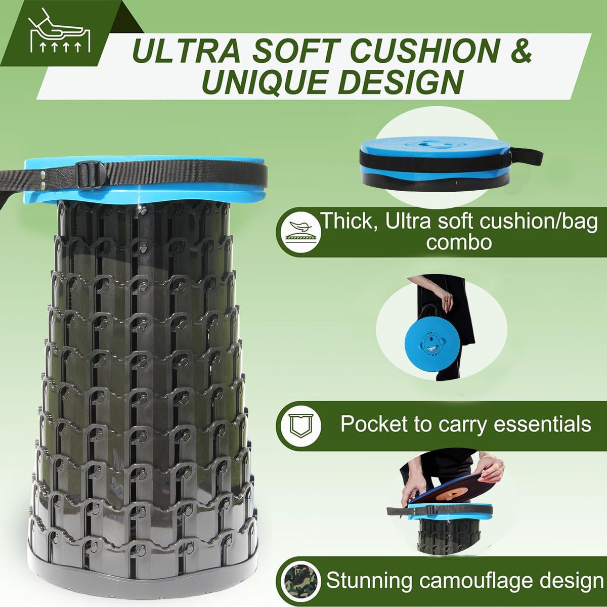 Taburete plegable con cojín – SitMax