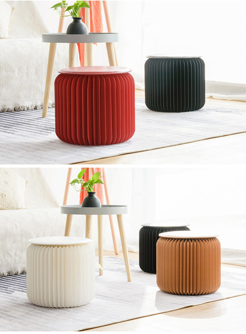 Taburete plegable portátil de cartón kraft