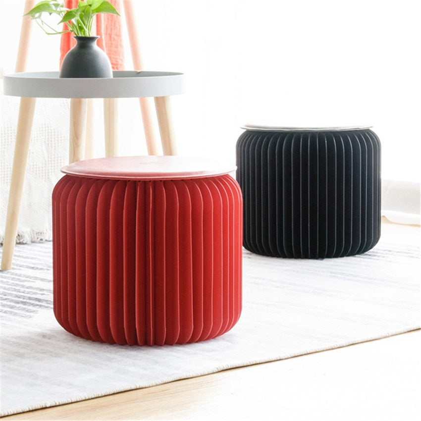 Taburete plegable portátil de cartón kraft