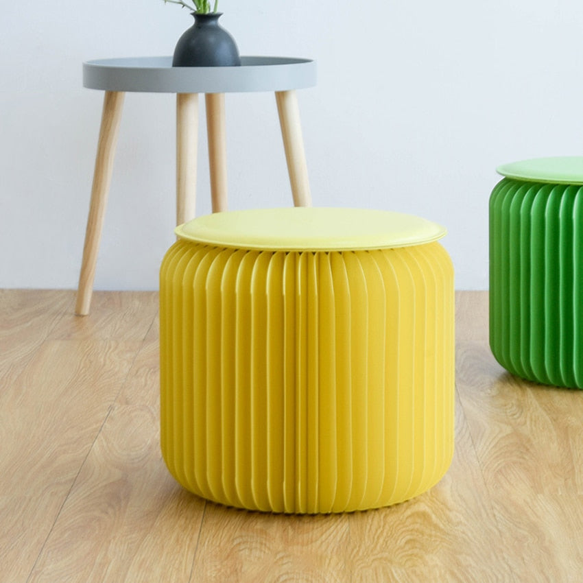 Taburete plegable portátil de cartón kraft