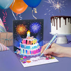 Tarjeta de cumpleaños con música y efecto de luz