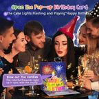Tarjeta de cumpleaños con música y efecto de luz