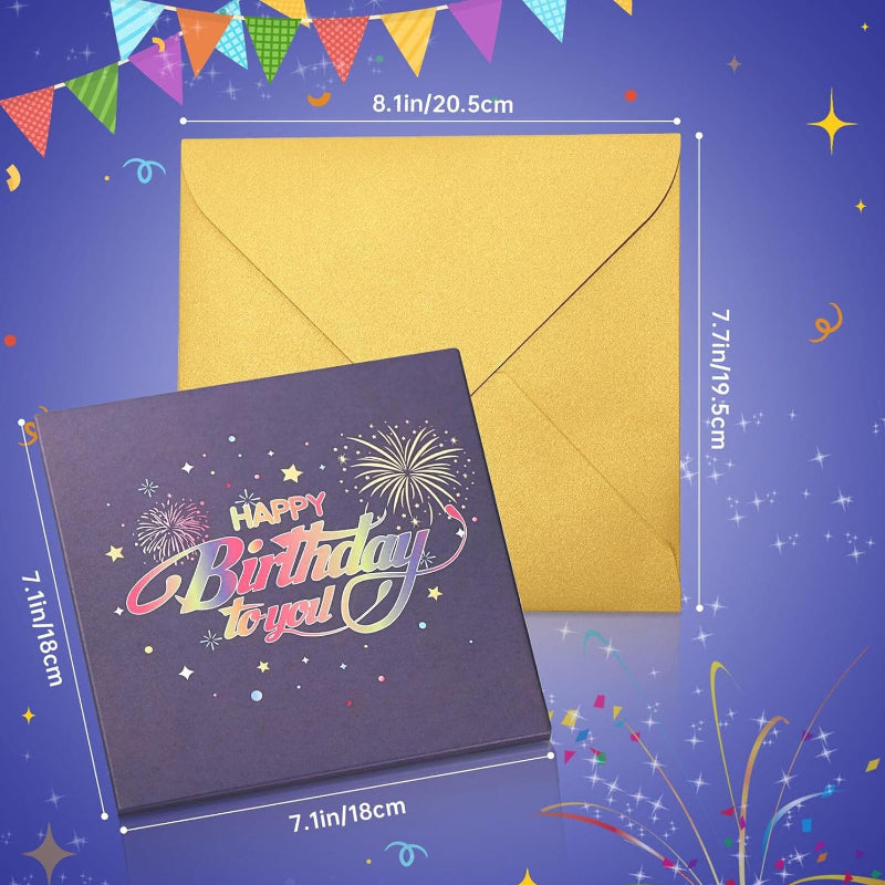 Tarjeta de cumpleaños pop-up con luz y sonido